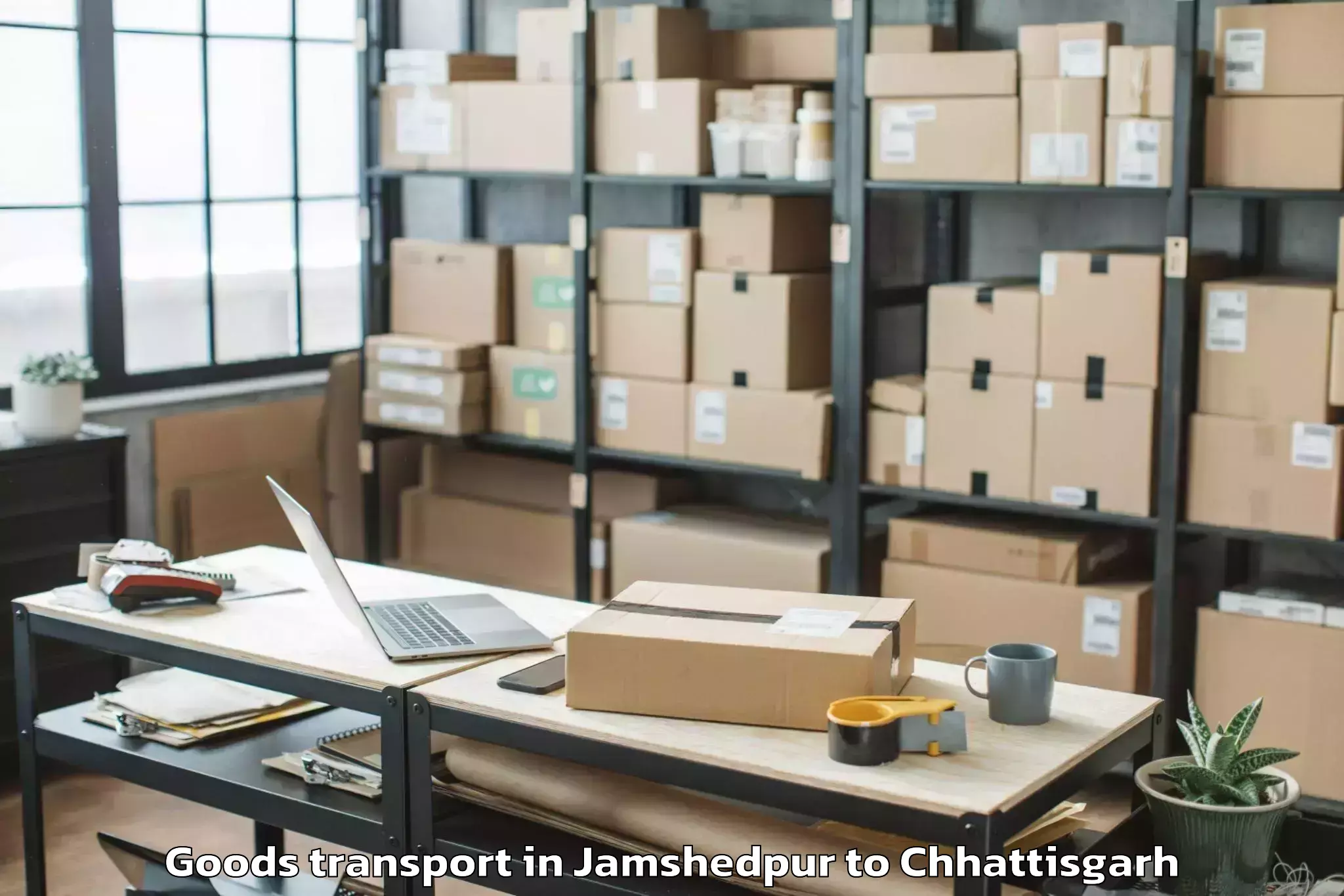 Easy Jamshedpur to Rajim Goods Transport Booking